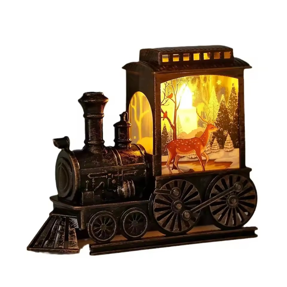 Outdoor Lighting Battery Operated - LED Night Lights Vintage Portable Train