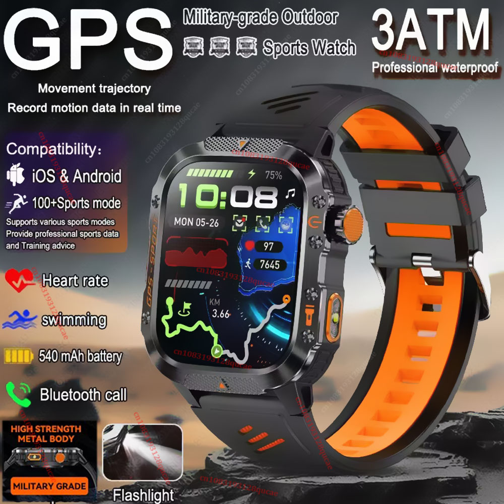 Outdoor Lighting Perspectives - 2026 Military Outdoor Smart Watch Men's
