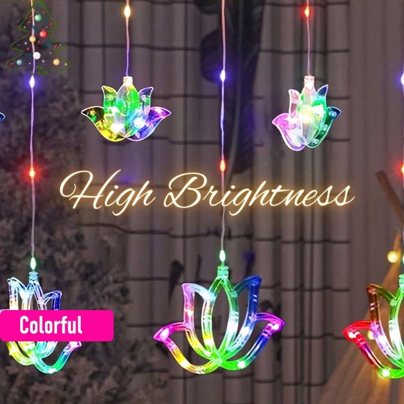Lighting Wedding Outdoor - 4M 8 Modes Deepavali Lotus Icicle