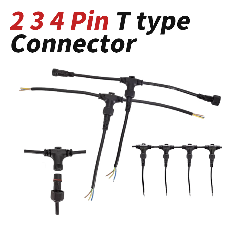 Outdoor Lighting Wire Connectors - T type 3 Way Connector 2/3/4Pin