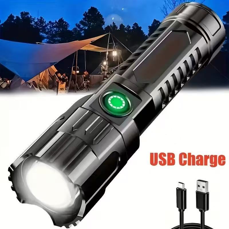 Outdoor Lighting Battery Operated - New High-power Led Flashlight USB Rechargeable