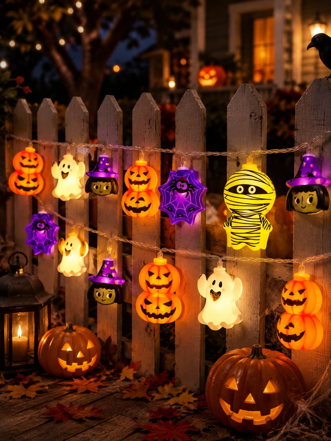 Outdoor Lighting Battery Operated - 1pc Halloween Decorative String Lights, Halloween