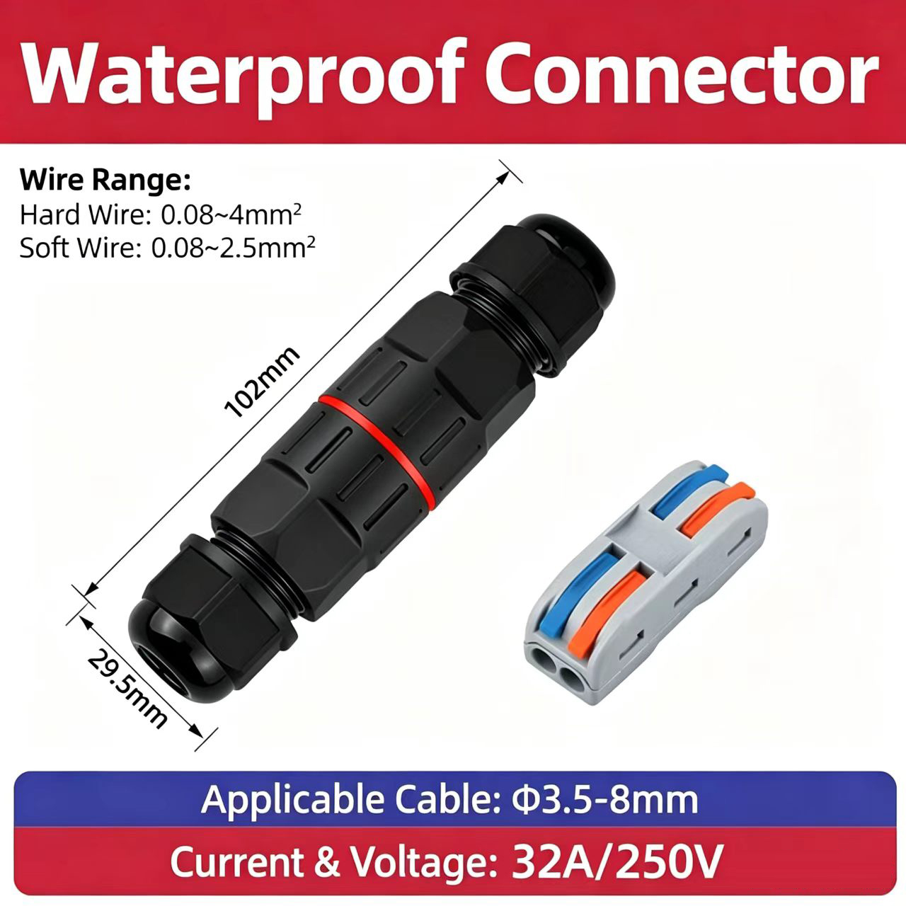 1Pc 2 Pin 3 Pin Wire Connector - Outdoor Lighting Voltage ulasan dan harga