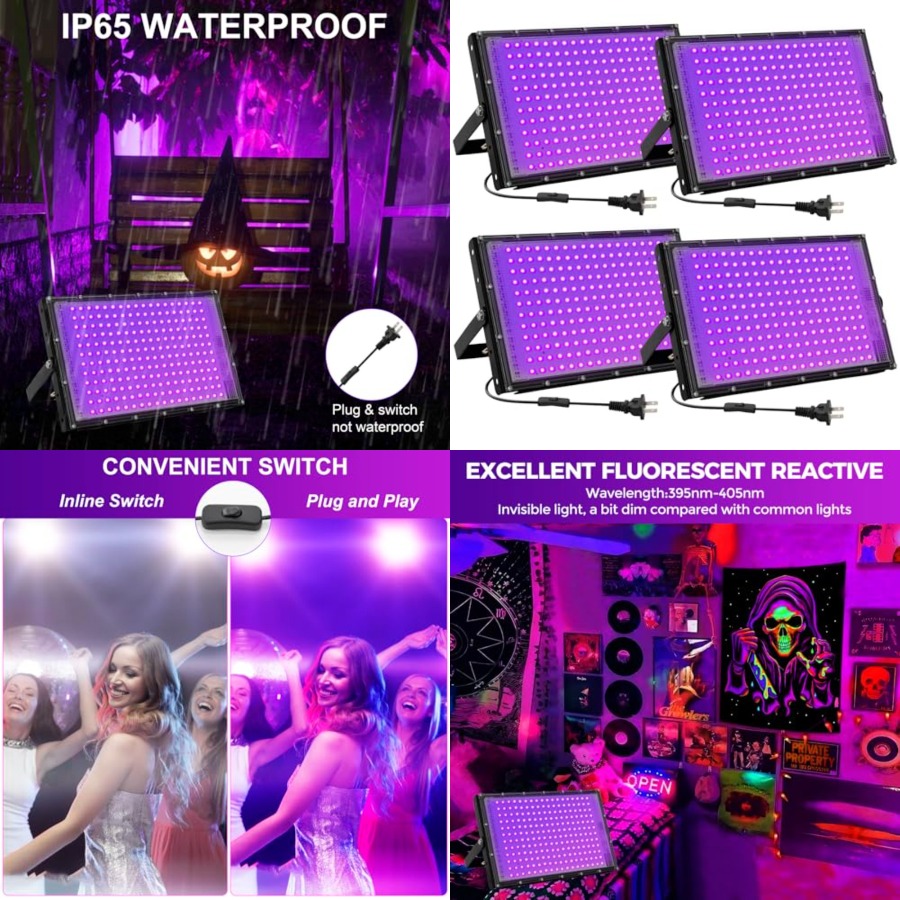 200W LED Black Lights for Glow - Led Flood Light ulasan dan harga