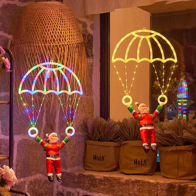 String Lights LED Santa Parach - Xmas Outdoor Lighting Decorations ulasan dan harga