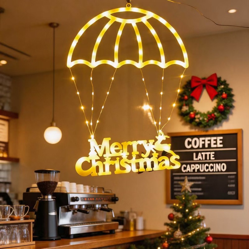 String Lights LED Santa Parach - Xmas Outdoor Lighting Decorations ulasan dan harga
