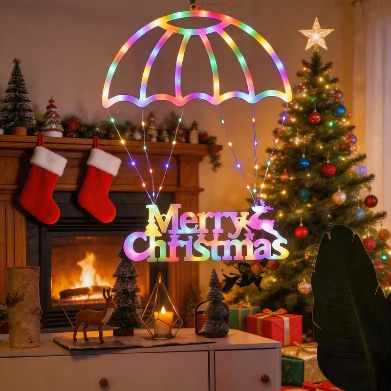 String Lights LED Santa Parach - Xmas Outdoor Lighting Decorations ulasan dan harga