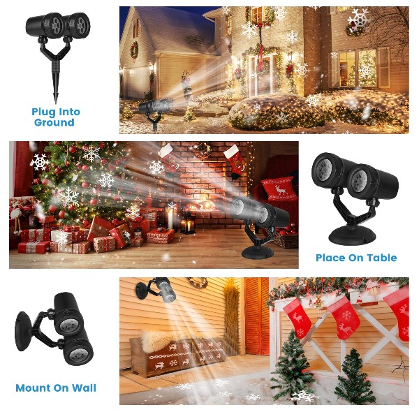 Christmas Snowflake Projector  - Xmas Outdoor Lighting Decorations ulasan dan harga