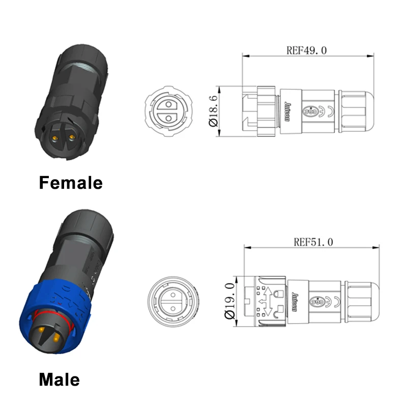 2Pin M16 Power Connector Self- - Outdoor Lighting Wire Connectors ulasan dan harga