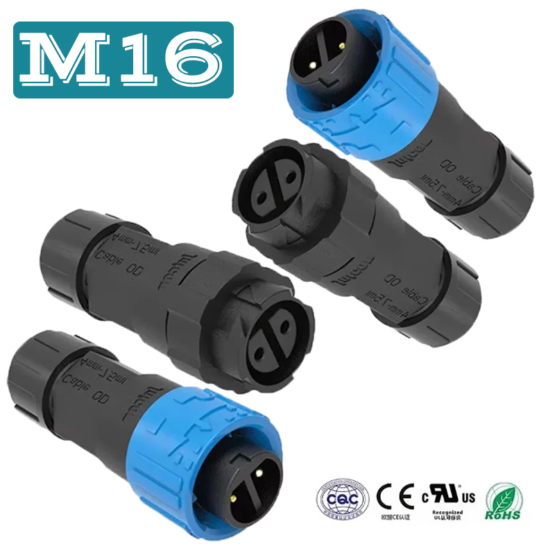 2Pin M16 Power Connector Self- - Outdoor Lighting Wire Connectors ulasan dan harga