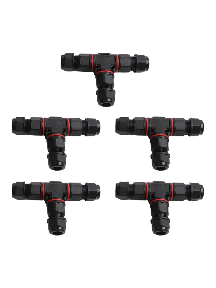 5Pcs IP68 Waterproof 3 Pin T S - Outdoor Lighting Wire Connectors ulasan dan harga