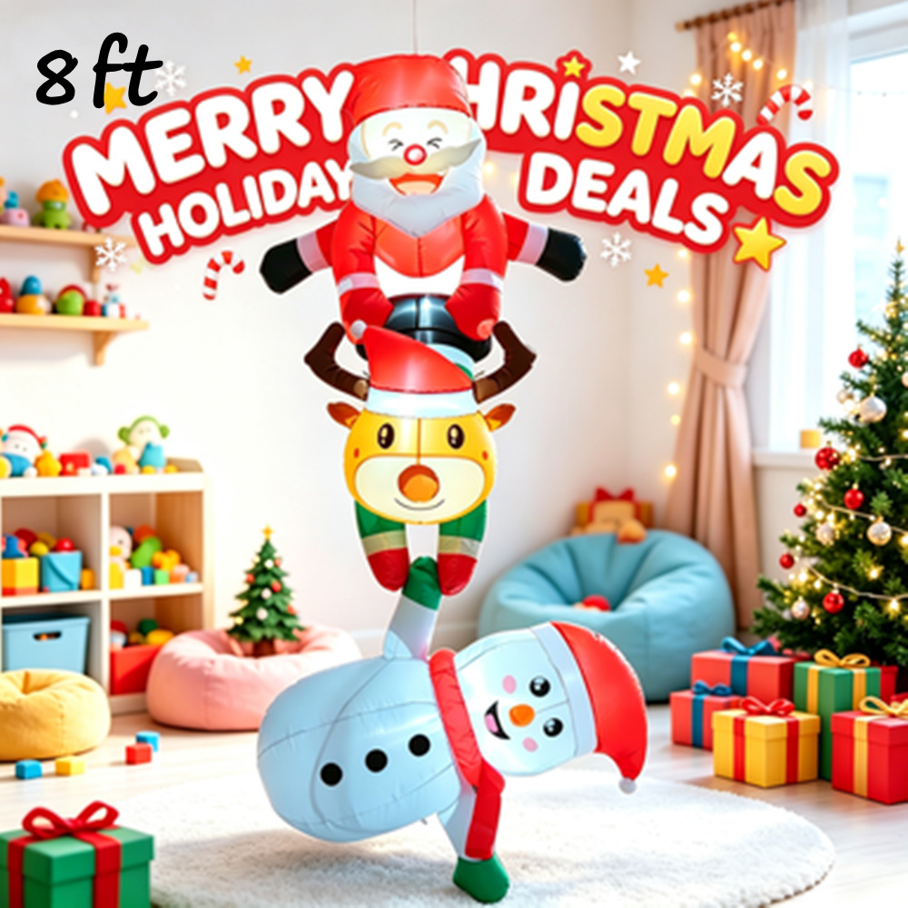 8FT Christmas Inflatable Snowm - Xmas Outdoor Lighting Decorations ulasan dan harga