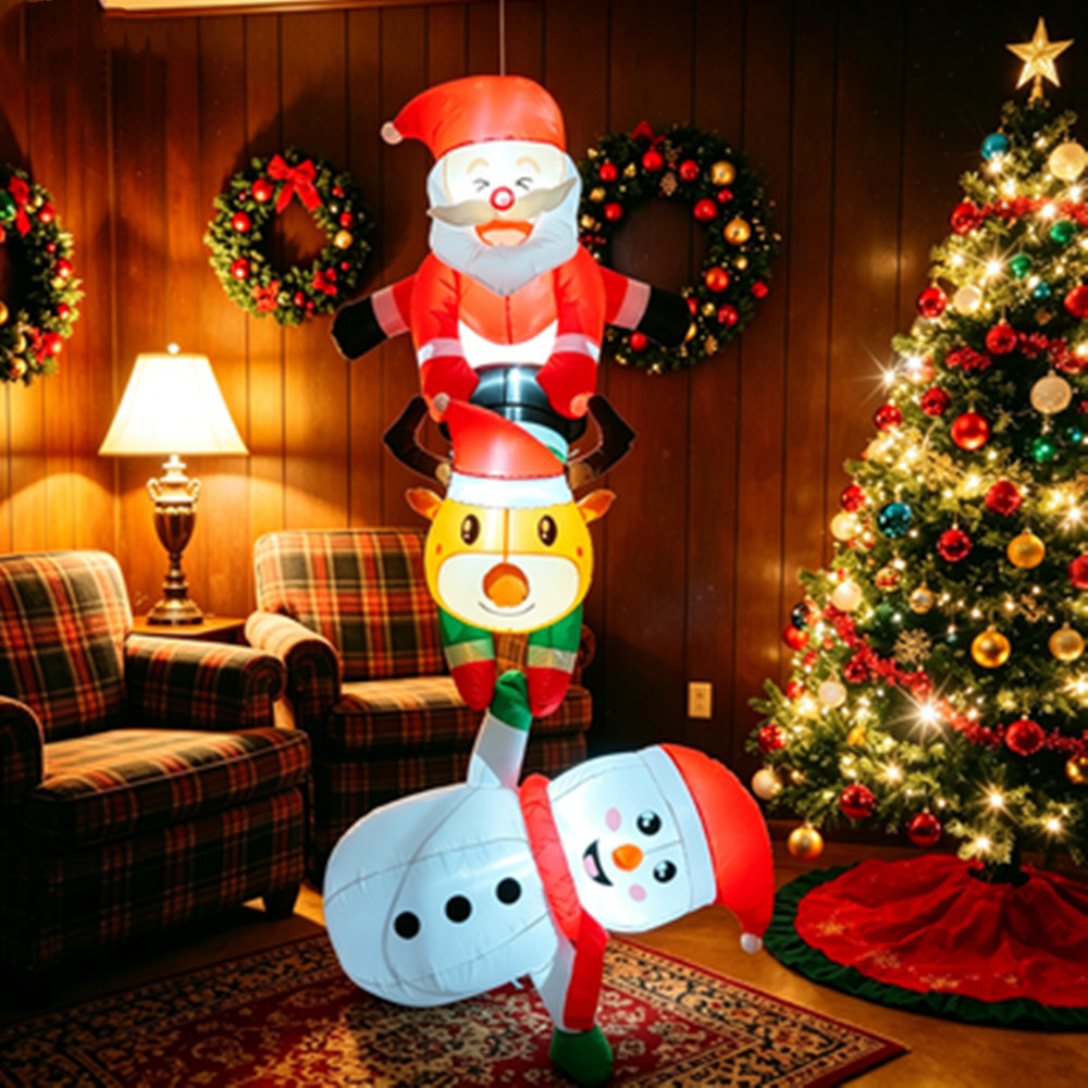 8FT Christmas Inflatable Snowm - Xmas Outdoor Lighting Decorations ulasan dan harga