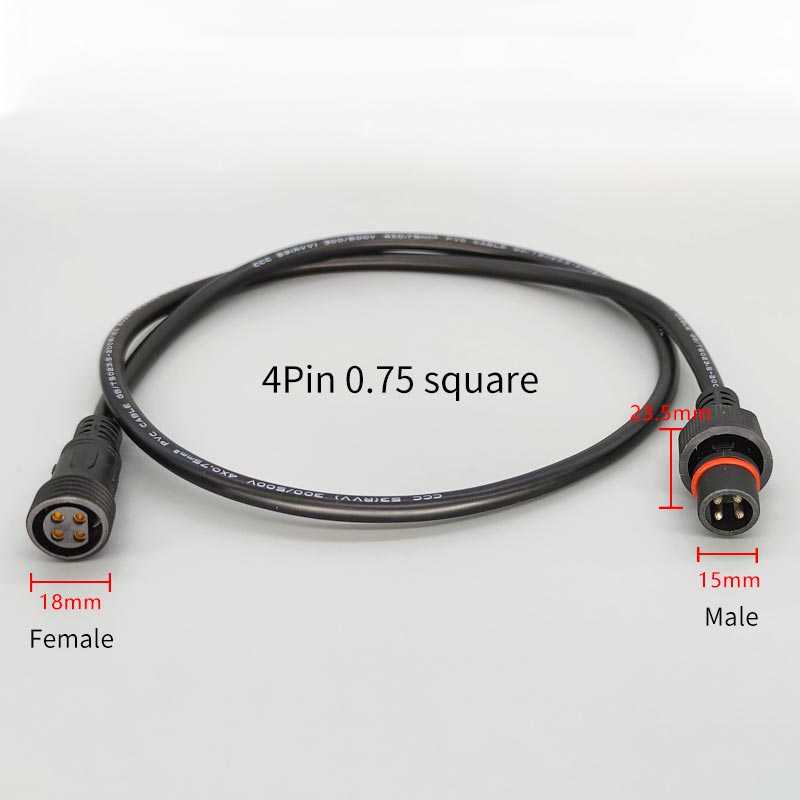Male Famale Plug Cable 4Pin Wa - Outdoor Lighting Wire Connectors ulasan dan harga