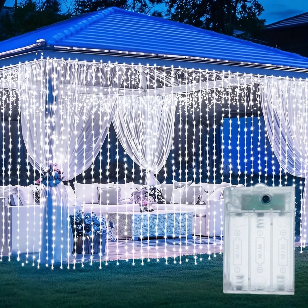 Xmas Festoon LED Curtain Strin - Xmas Outdoor Lighting Decorations ulasan dan harga