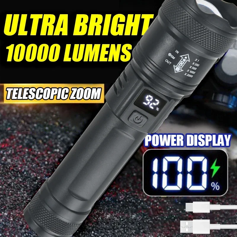 9900LM Powerful LED Flashlight - Outdoor Lighting Battery Operated ulasan dan harga