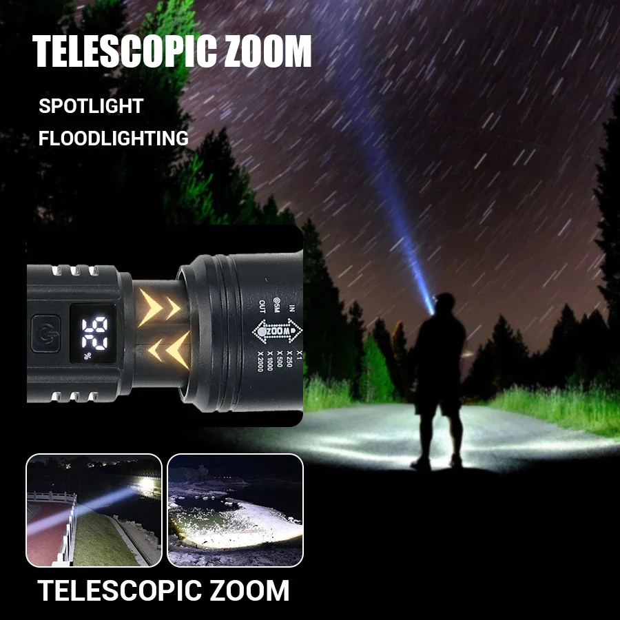9900LM Powerful LED Flashlight - Outdoor Lighting Battery Operated ulasan dan harga