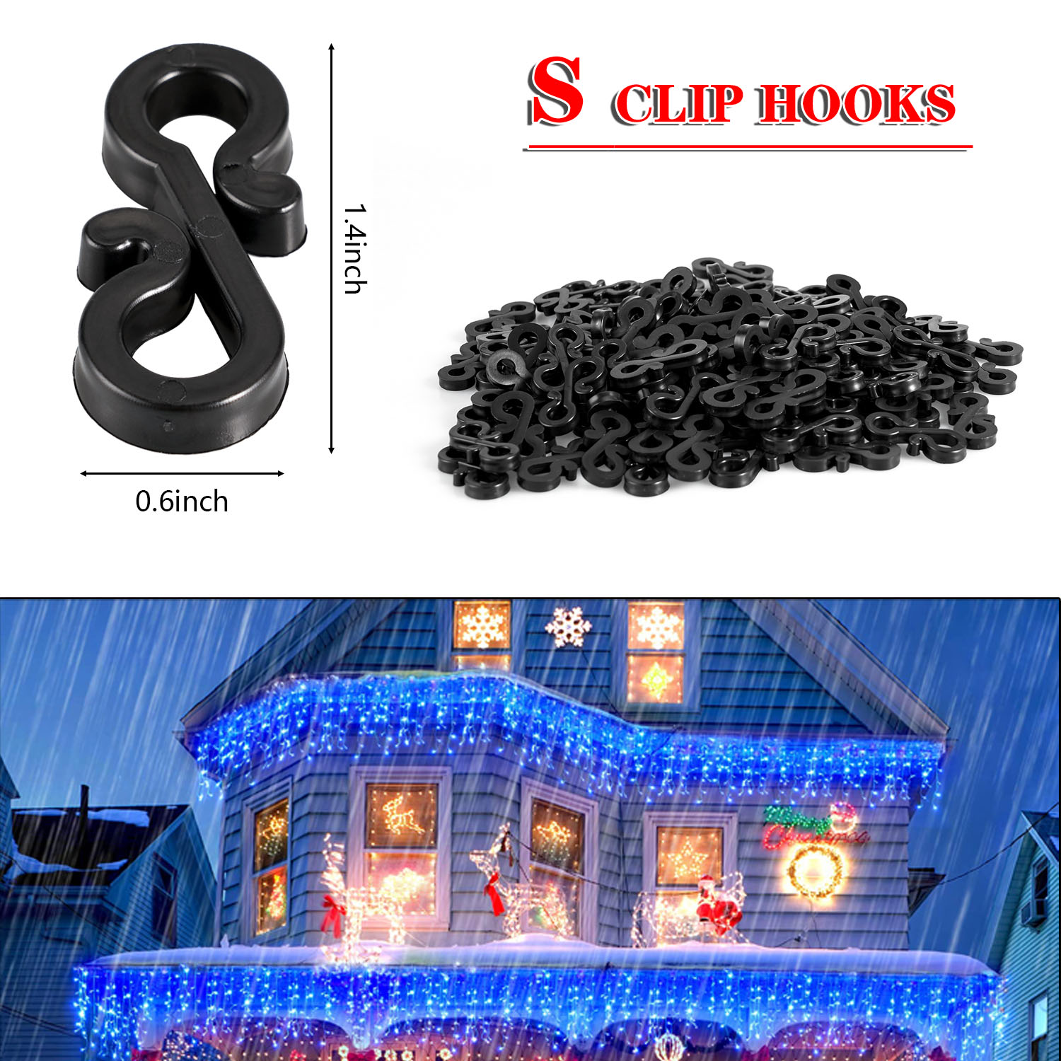 120Pcs Plastic Hooks Gutter Ho - Outdoor Lighting Cable ulasan dan harga