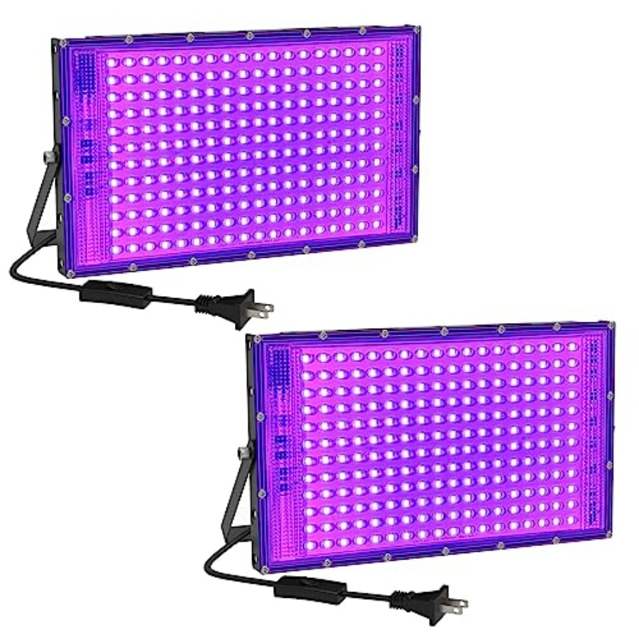 150W LED Black Light 2 Pack, B - Led Flood Light ulasan dan harga