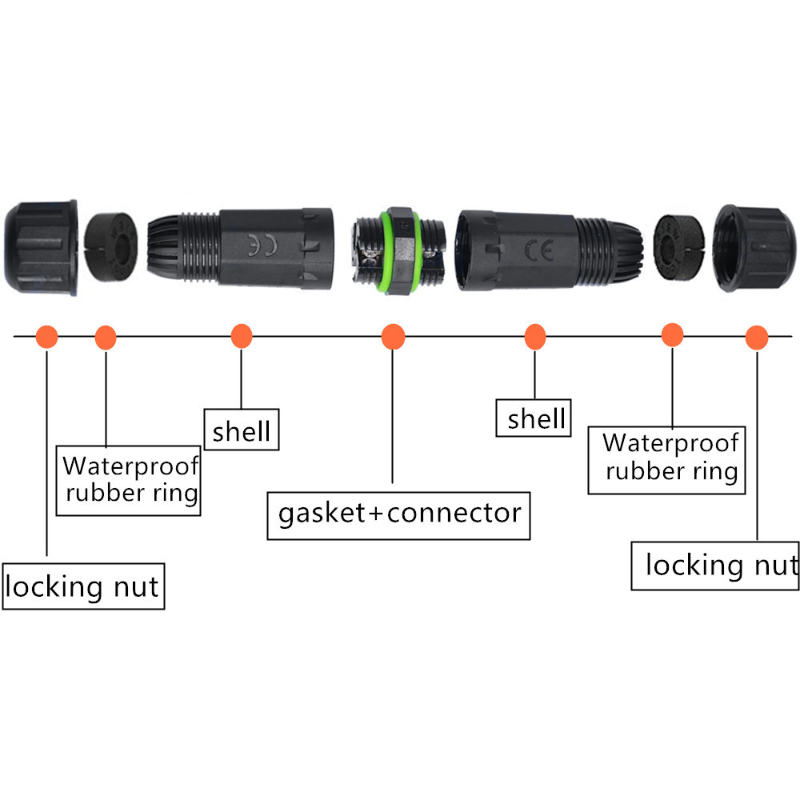 M16 Waterproof Cable Connector - Outdoor Lighting Wire Connectors ulasan dan harga