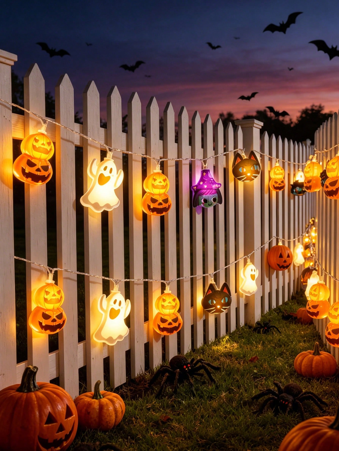 1pc Halloween Decorative Strin - Outdoor Lighting Battery Operated ulasan dan harga