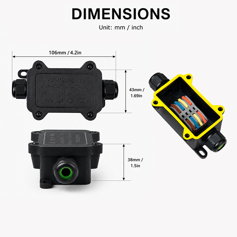 IP68 Waterproof Junction Box 2 - Outdoor Lighting Cable ulasan dan harga