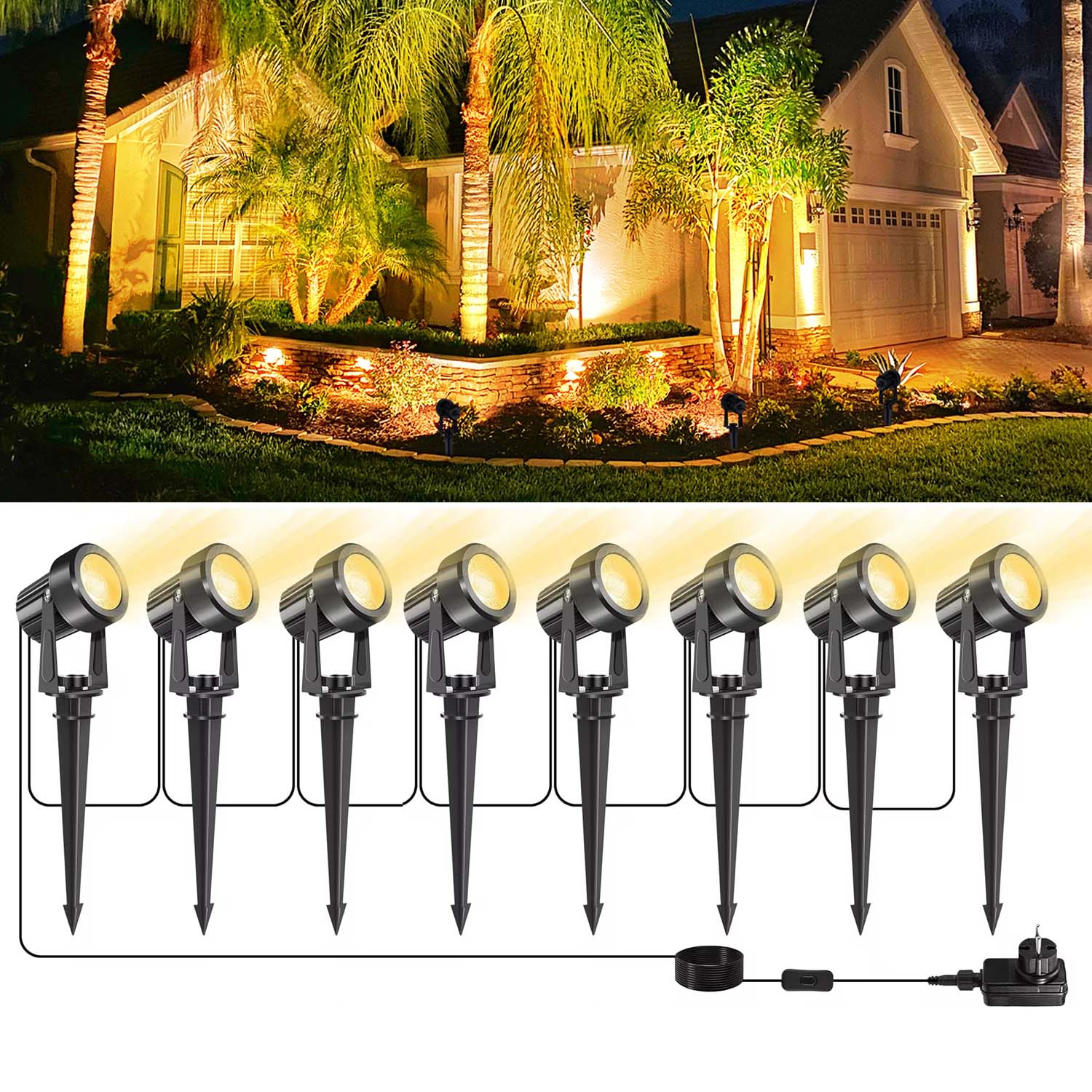 4/6/8LEDS 3000K Outdoor Spotli - Outdoor Lighting Voltage ulasan dan harga