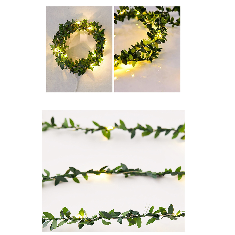 Outdoor Leaf Garland Lights 2M - Outdoor Lighting Battery Operated ulasan dan harga