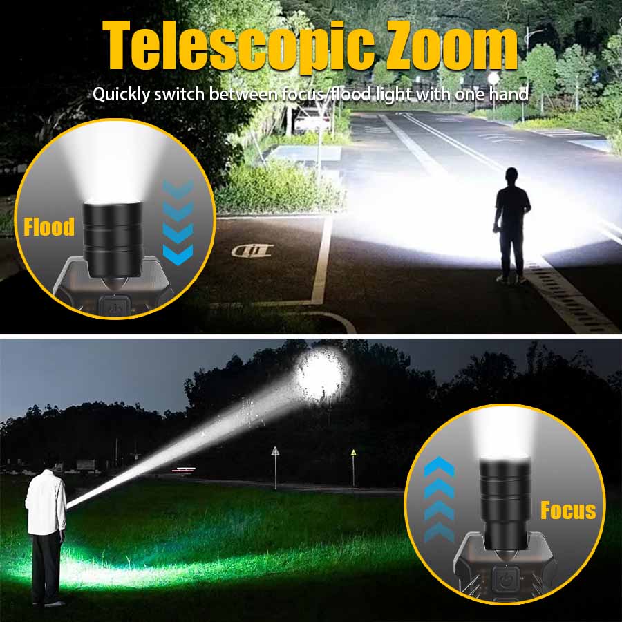 Rechargeable Powerful EDC Flas - Led Flood Light ulasan dan harga