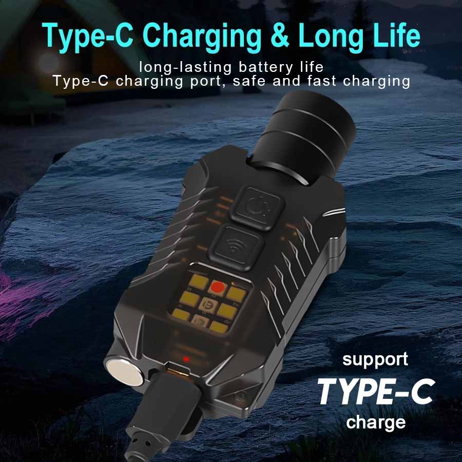 Rechargeable Powerful EDC Flas - Led Flood Light ulasan dan harga