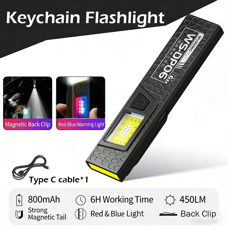 LED COB Flashlight Type C Rech - Led Flood Light ulasan dan harga